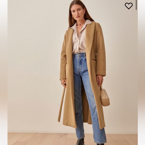 Reformation Downing Coat in Camel - Picture 1 of 8